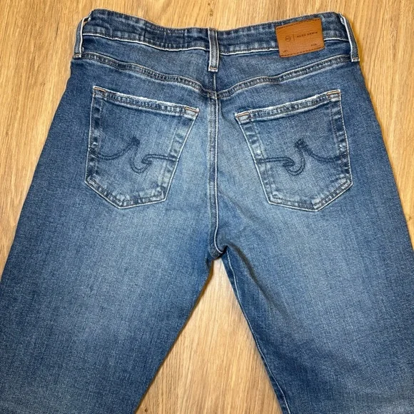 AG-ED Ex-Boyfriend Slouchy Jeans Size 27 Italian Denim Raw Hem - Picture 9 of 16